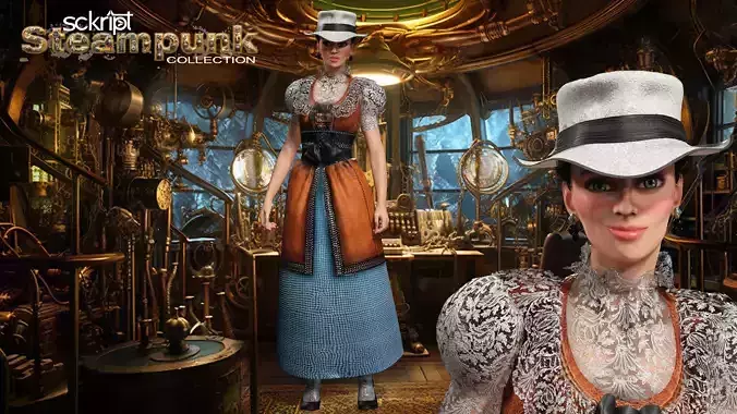 Steampunk Collection The Pilot 3D model