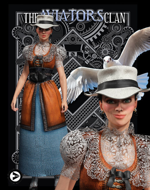 Steampunk Collection The Pilot 3D model_3