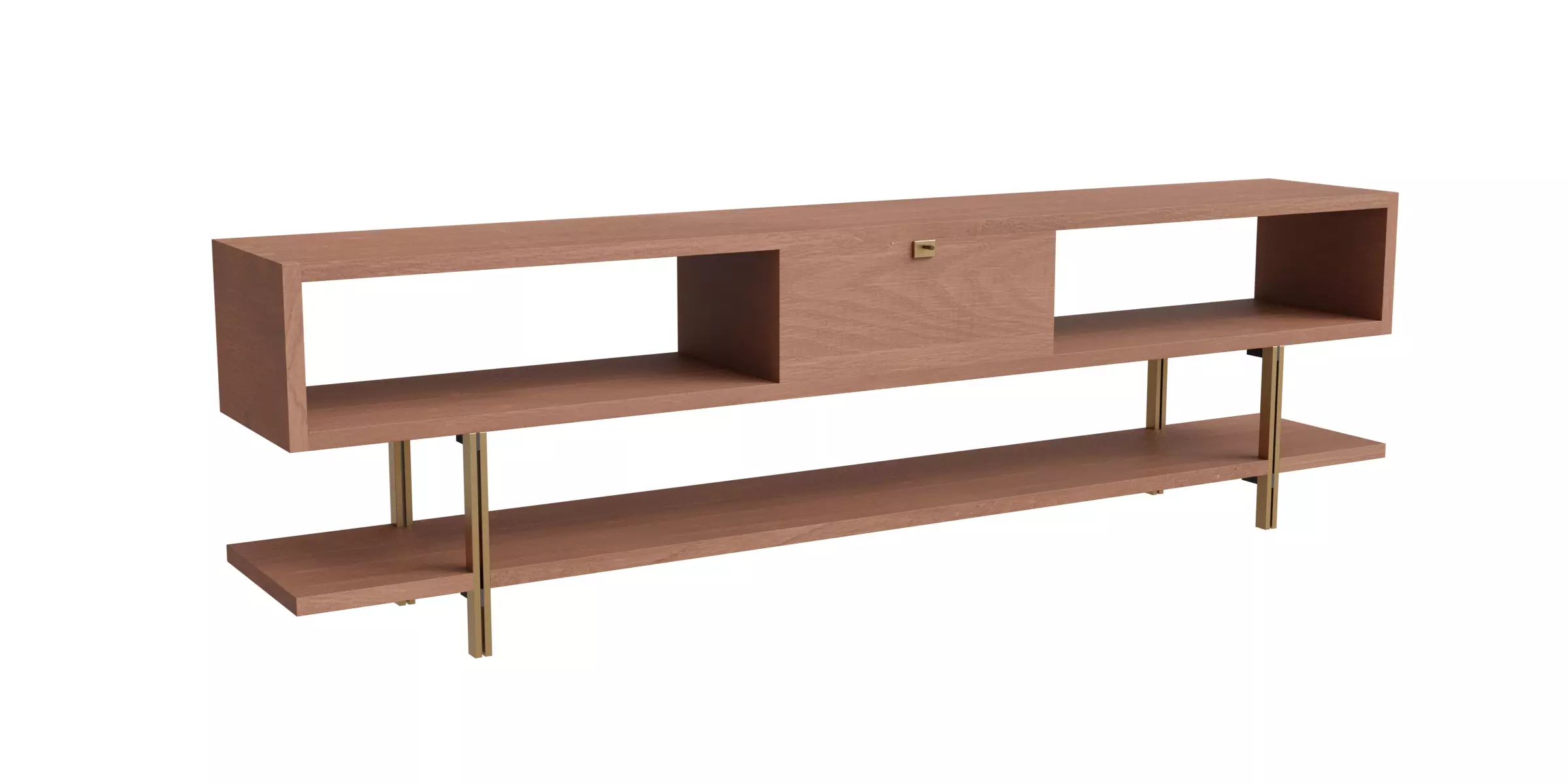 Bookcases Shelving Low-poly 3D model_0