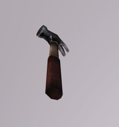 Weapons Hammer Low-poly 3D model_2