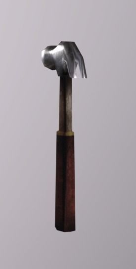 Weapons Hammer Low-poly 3D model_4