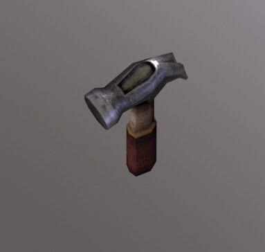 Weapons Hammer Low-poly 3D model_3