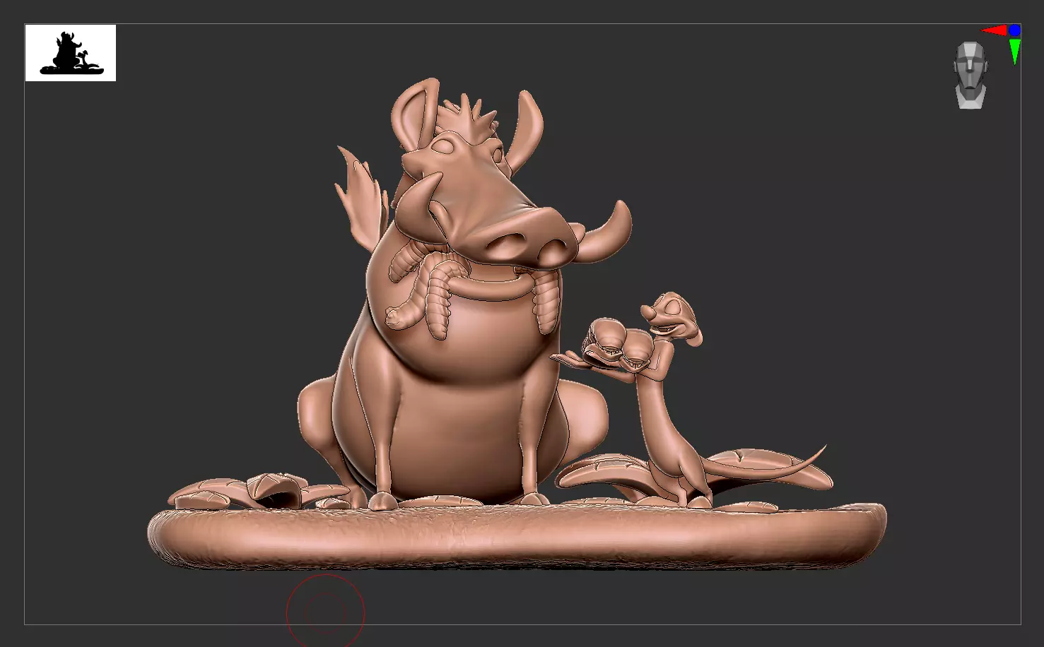 Timon and Pumbaa 3D print model 3D print model_0
