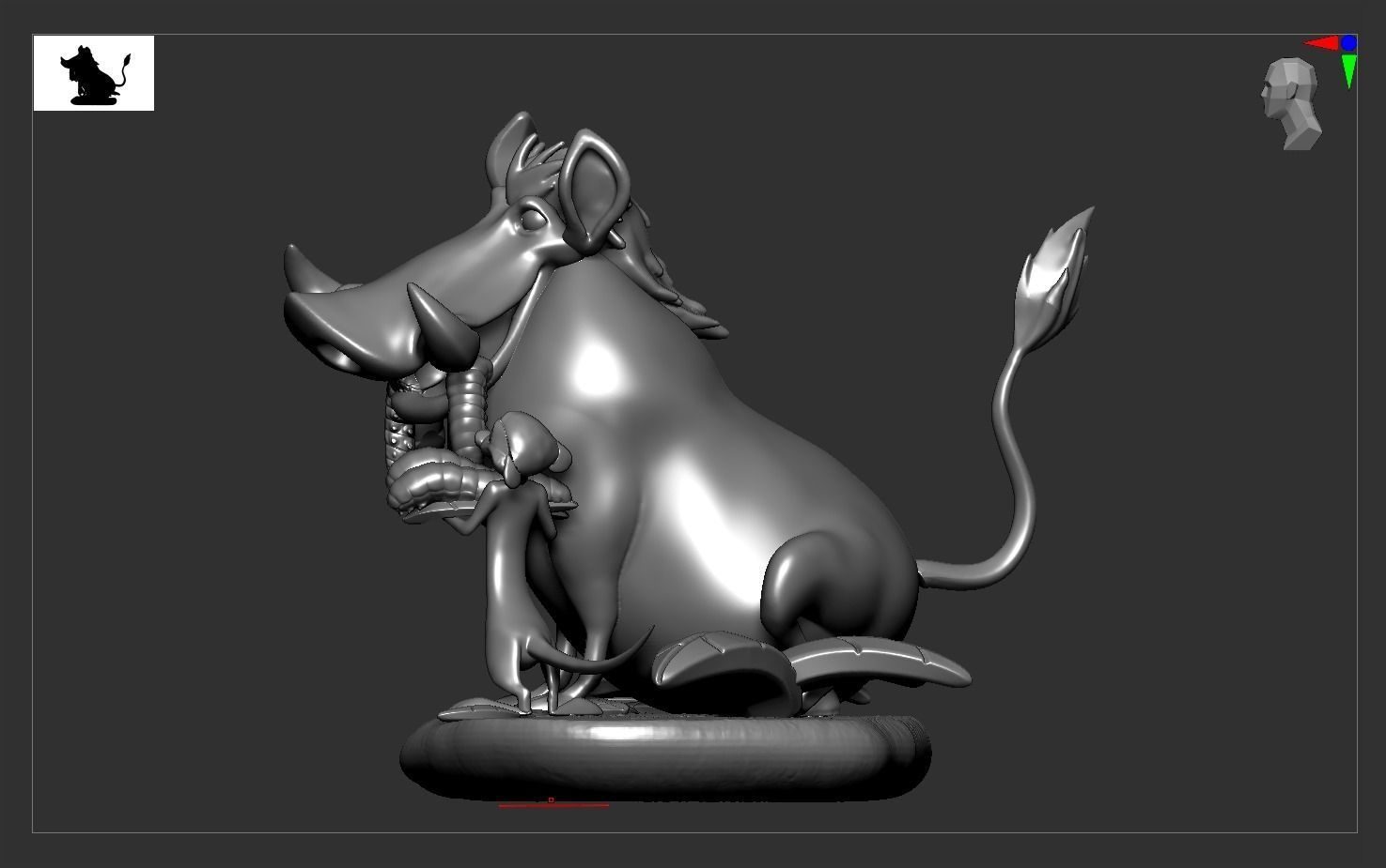 Timon and Pumbaa 3D print model 3D print model_6