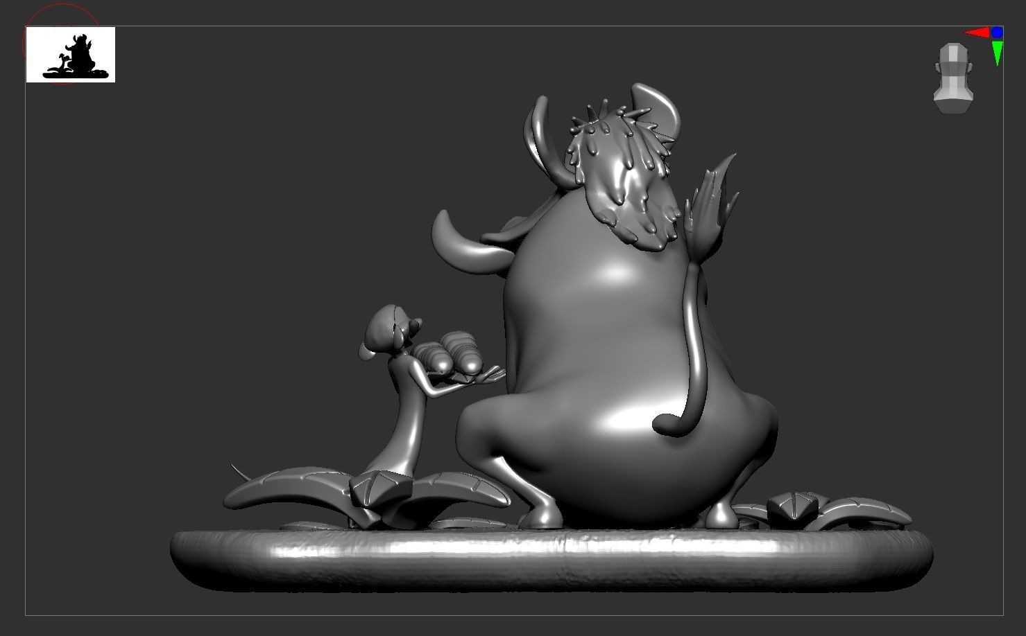 Timon and Pumbaa 3D print model 3D print model_3