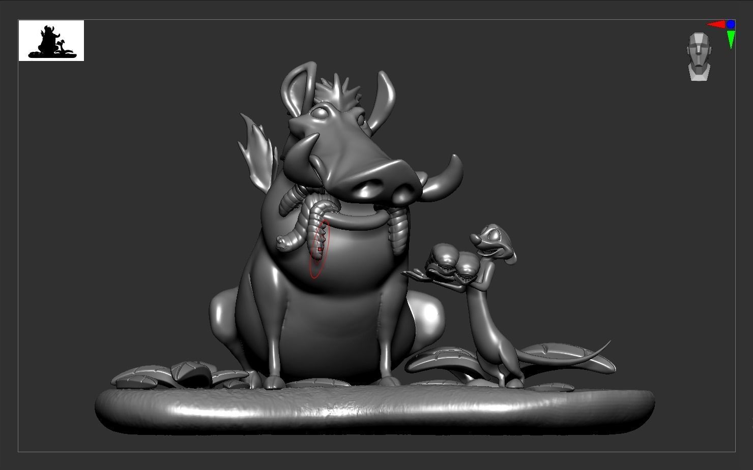 Timon and Pumbaa 3D print model 3D print model_4