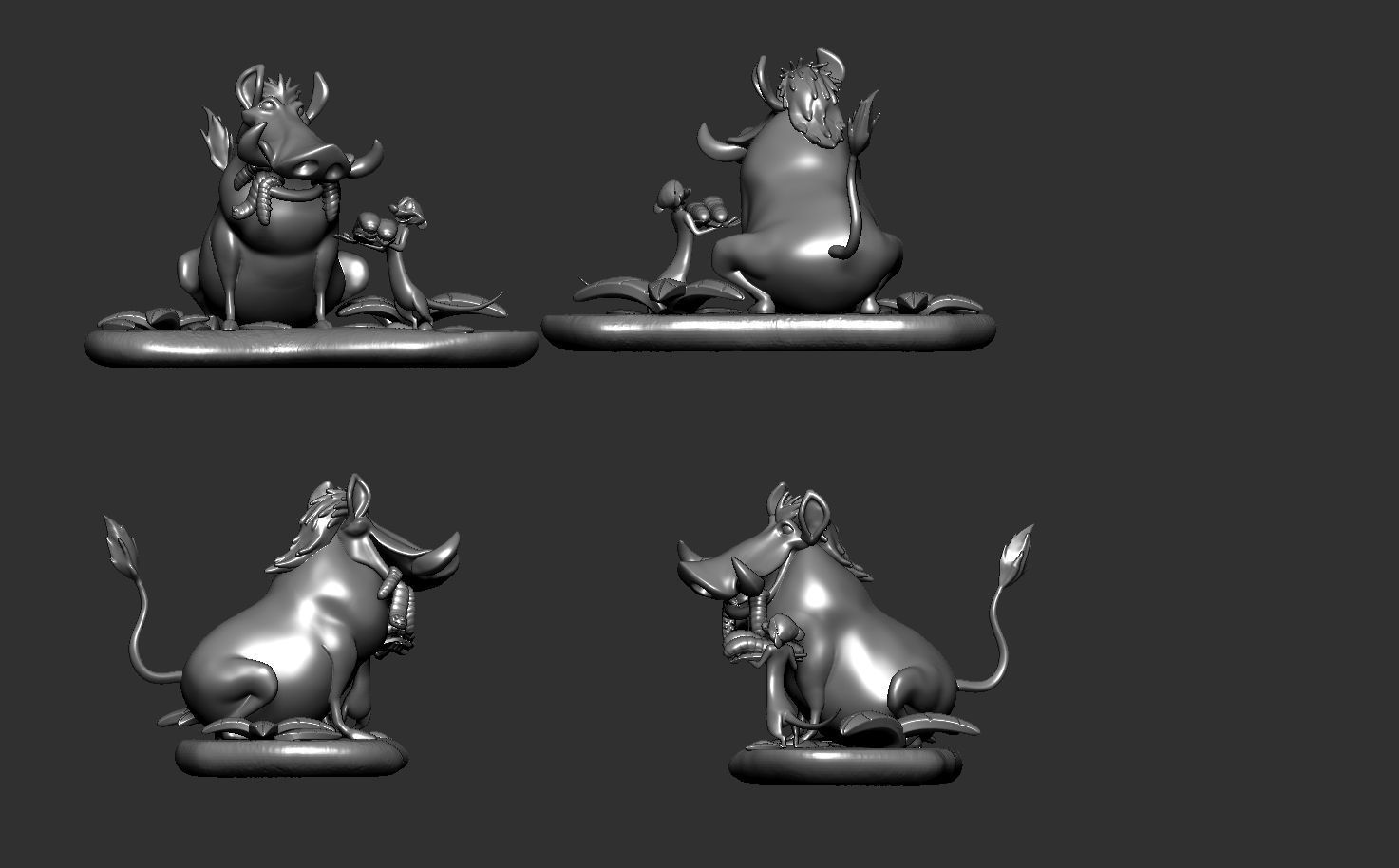 Timon and Pumbaa 3D print model 3D print model_1