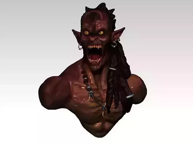 Demon High Poly Bust