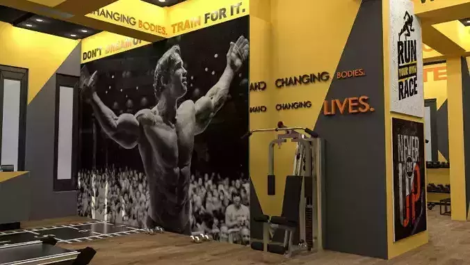 Sketchup Gymroom Interior