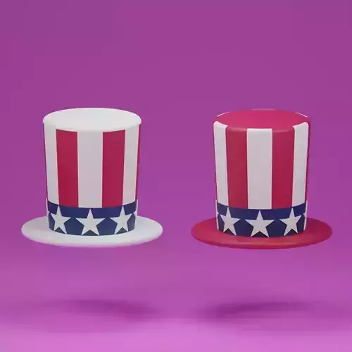 Cartoon Uncle Sam Top Hat