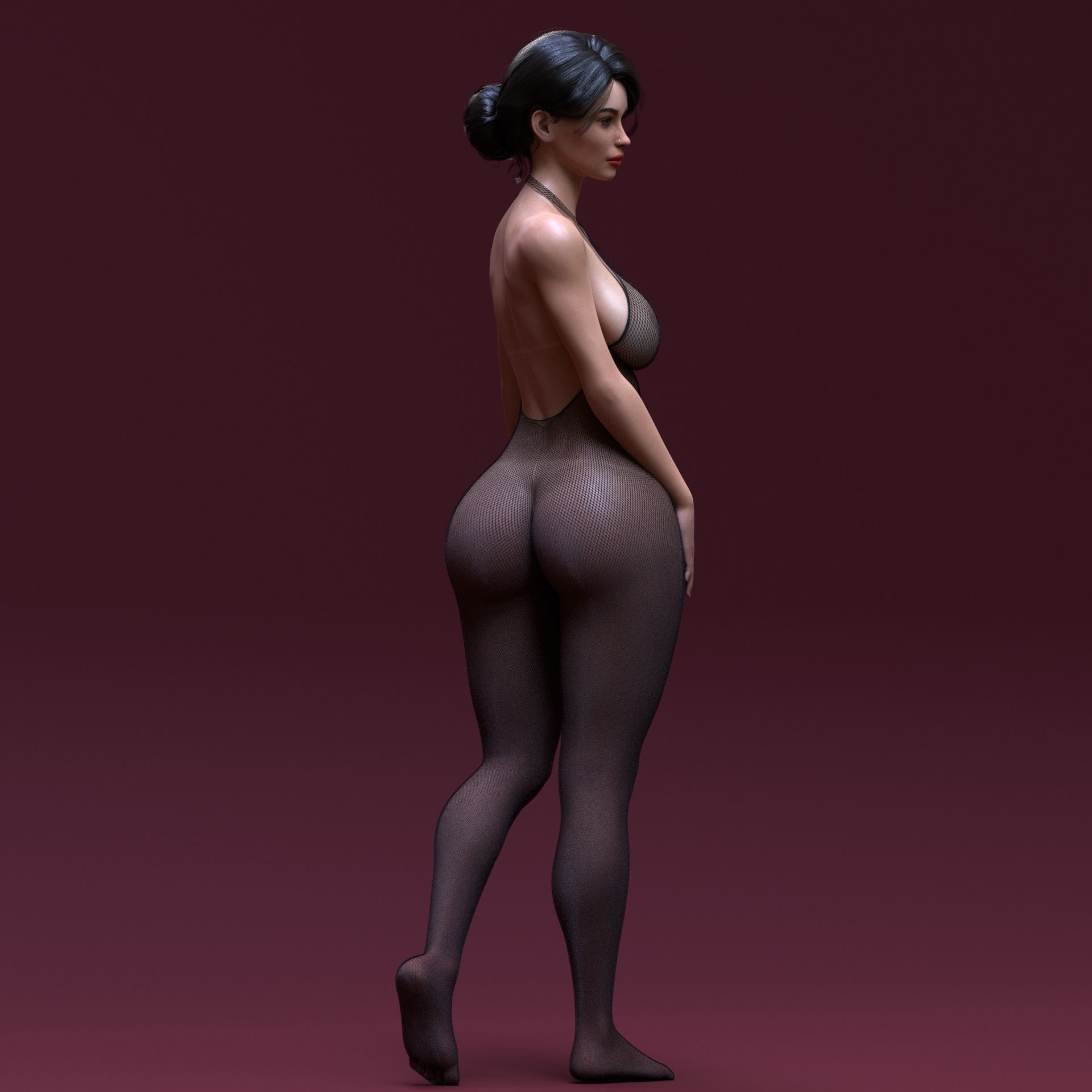 Realistic Female Character Fully Rigged 3d Model - Ruth Low-poly 3D model_1