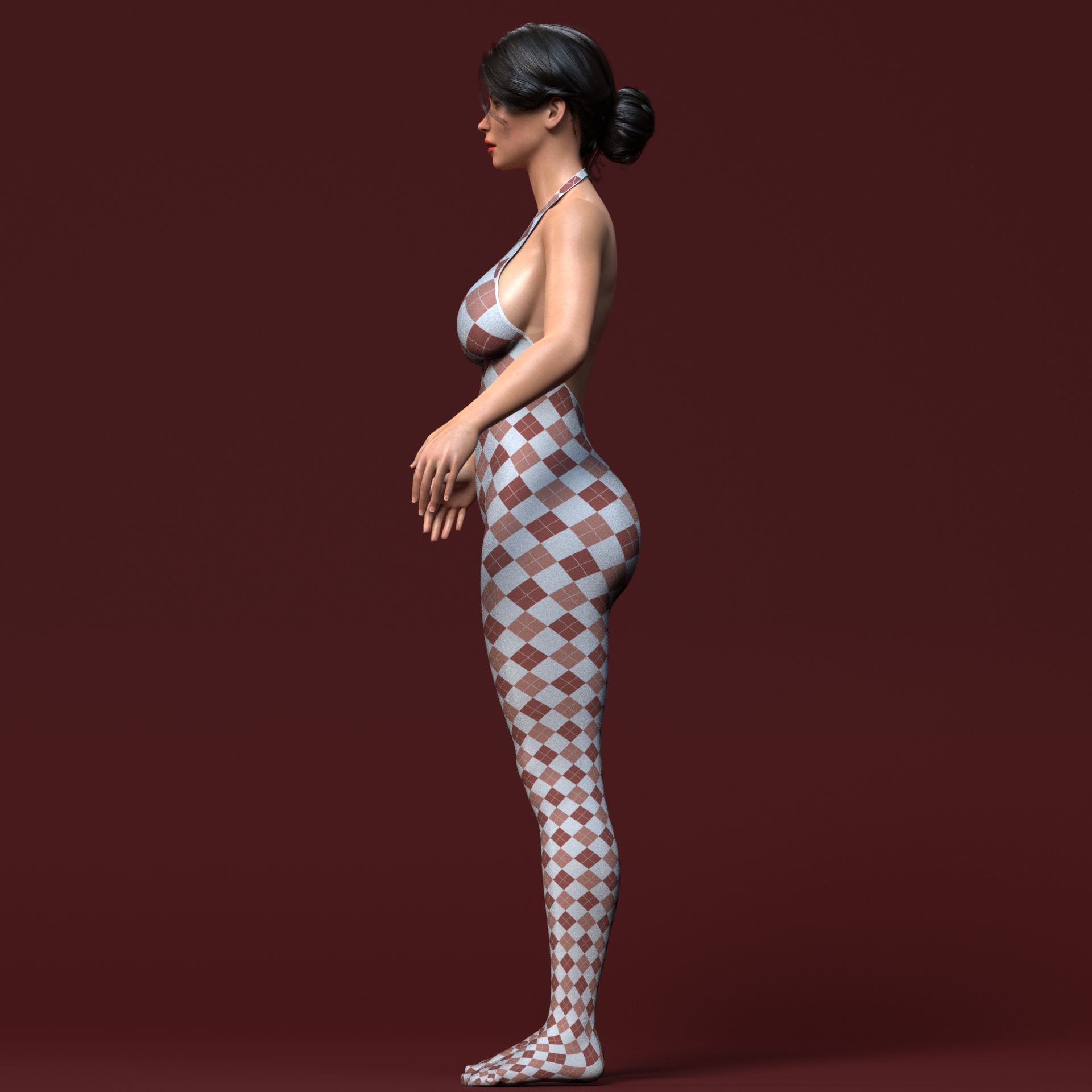 Realistic Female Character Fully Rigged 3d Model - Ruth Low-poly 3D model_5