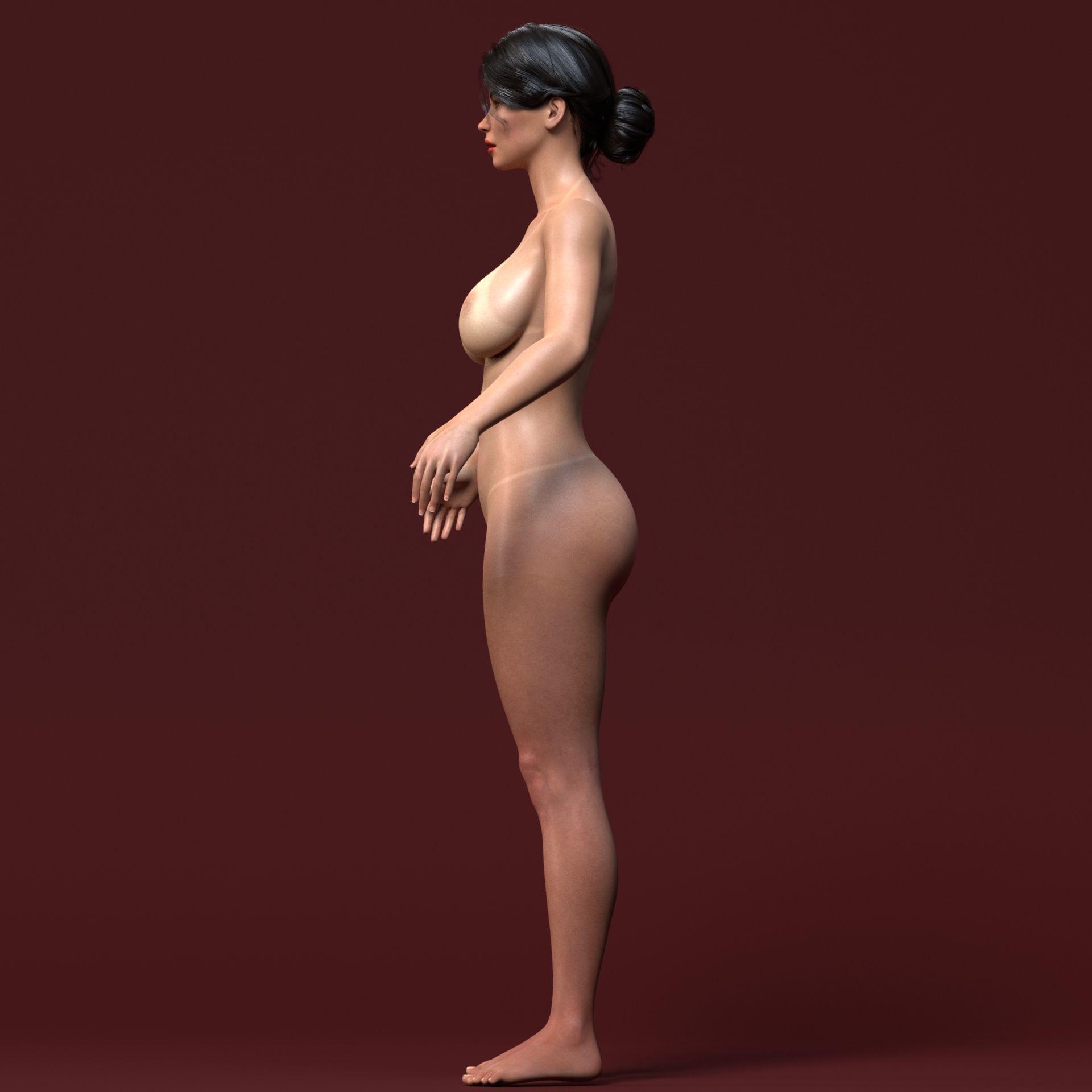 Realistic Female Character Fully Rigged 3d Model - Ruth Low-poly 3D model_10
