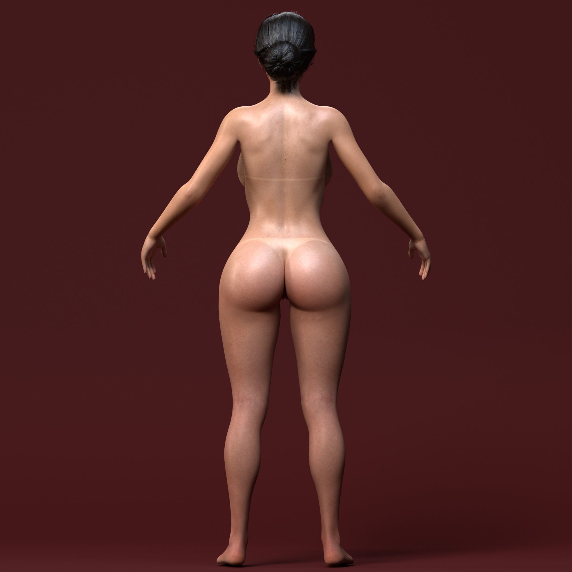 Realistic Female Character Fully Rigged 3d Model - Ruth Low-poly 3D model_8