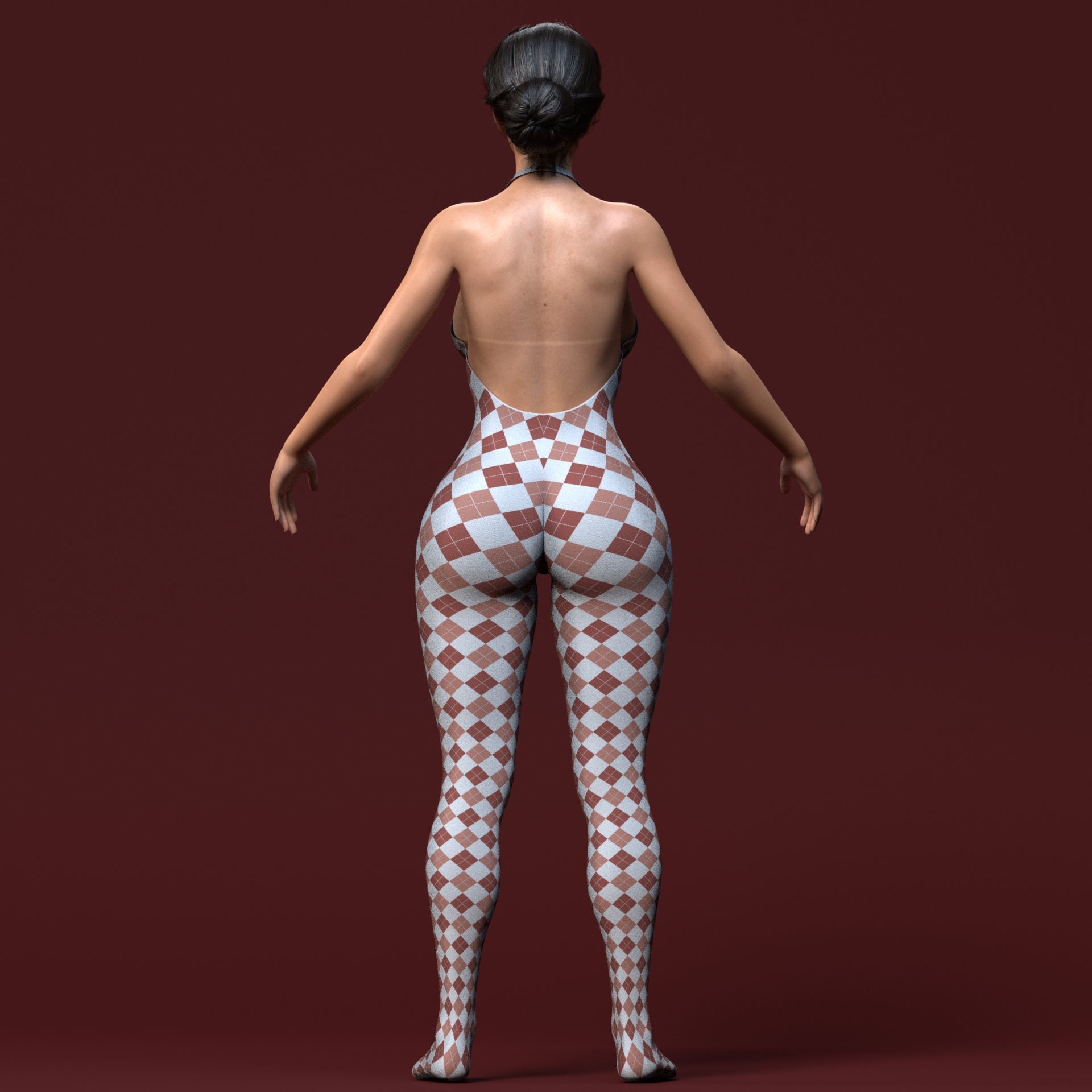 Realistic Female Character Fully Rigged 3d Model - Ruth Low-poly 3D model_4