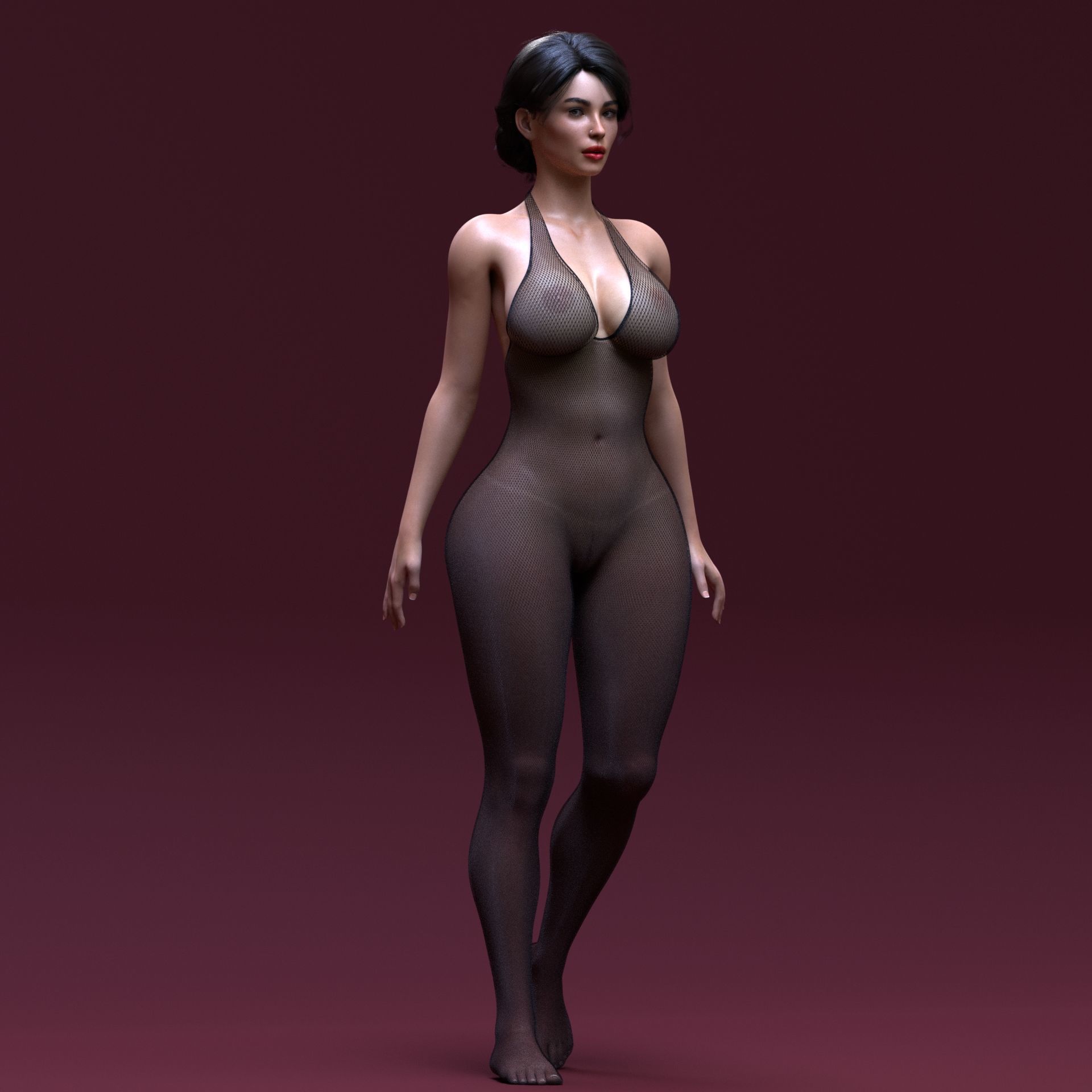 Realistic Female Character Fully Rigged 3d Model - Ruth Low-poly 3D model_2