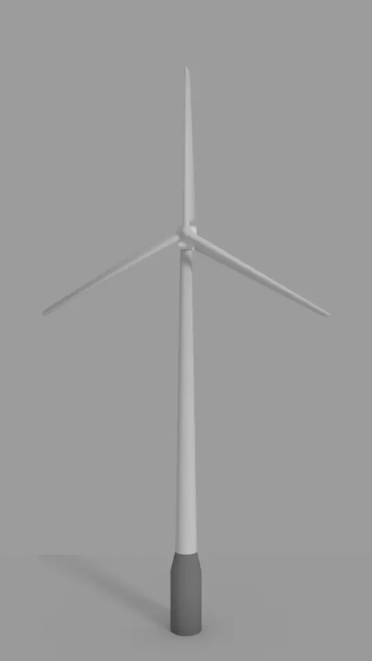 Wind Power Plant 3D model_0