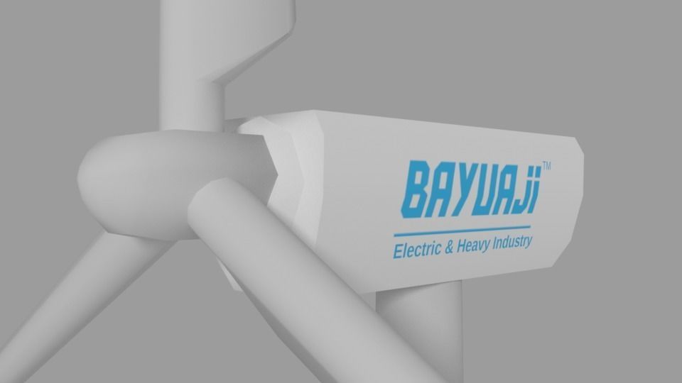 Wind Power Plant 3D model_1