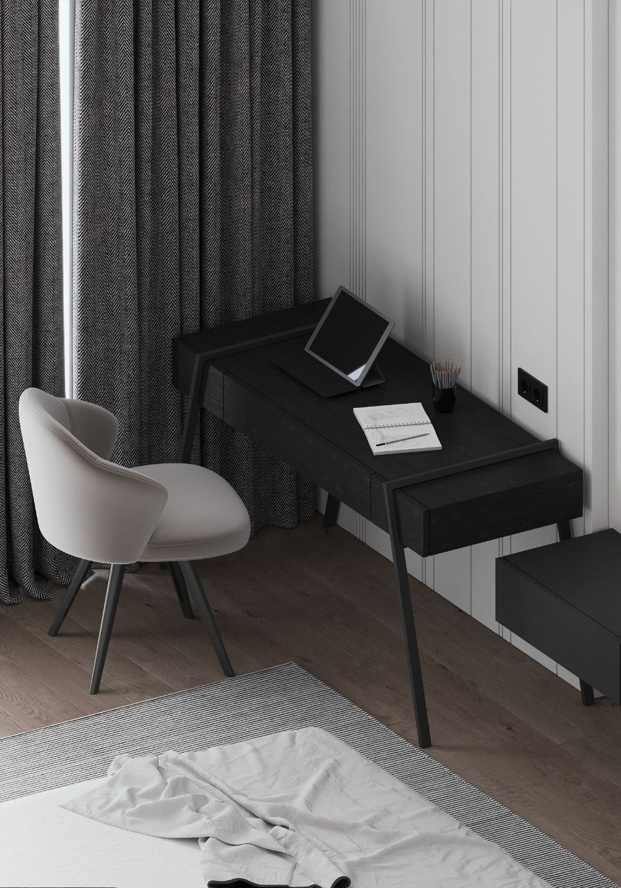 bedroom interior design style minimalism  3D model_2