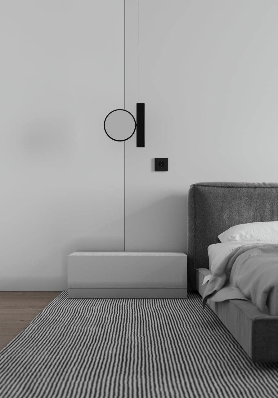 bedroom interior design style minimalism  3D model_4