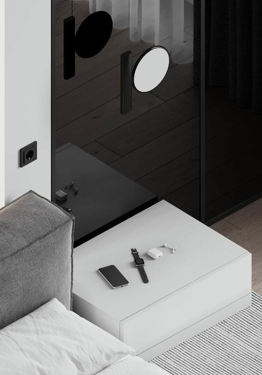 bedroom interior design style minimalism  3D model_5