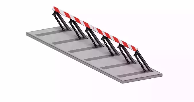 Metal chain car barricade