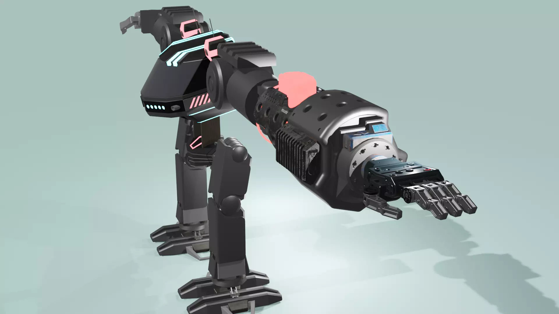 sci-fi robot model 3D model_0