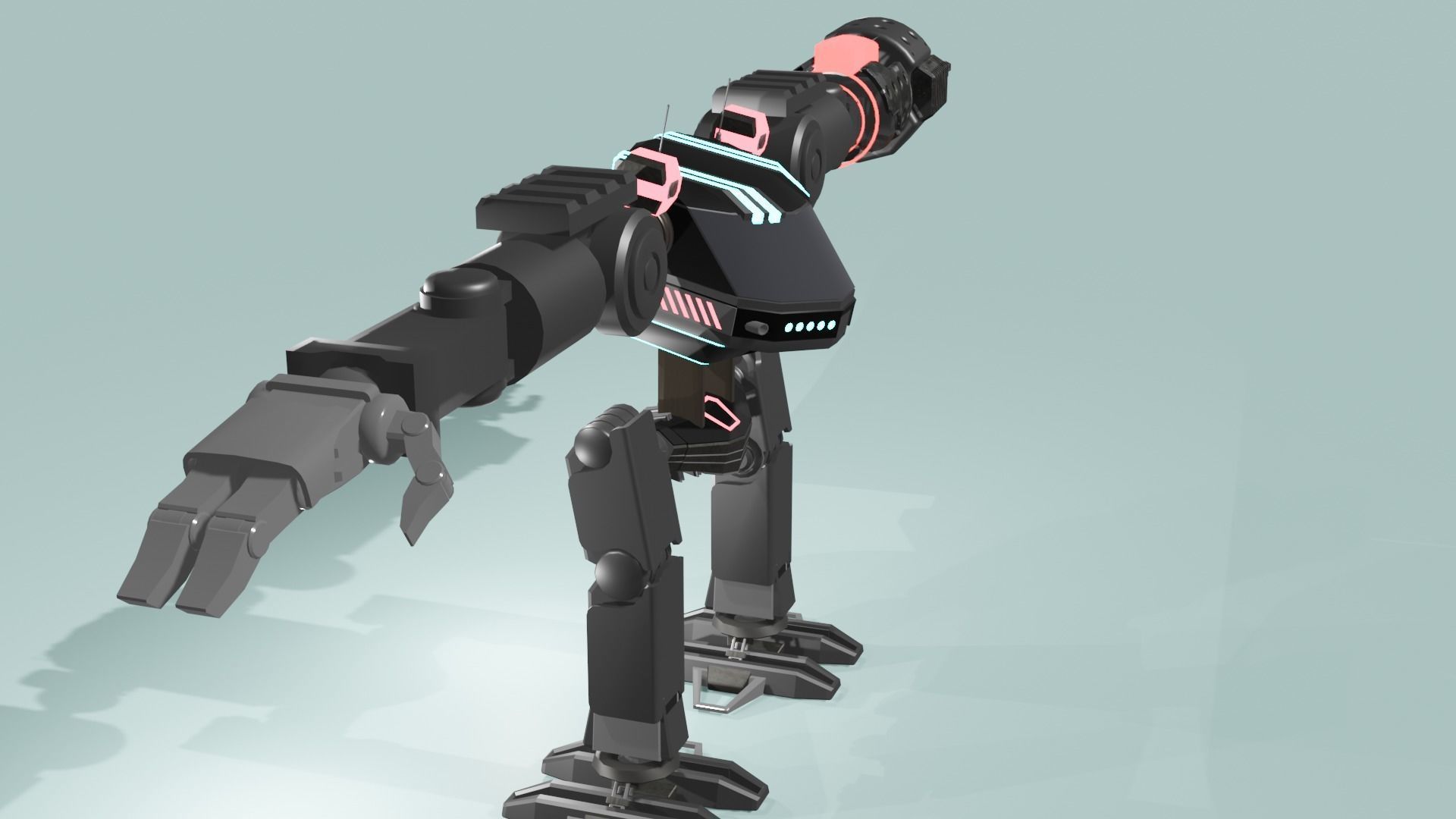 sci-fi robot model 3D model_7