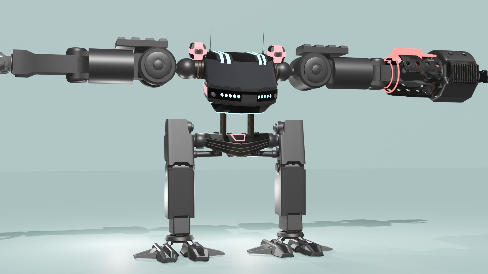 sci-fi robot model 3D model_6