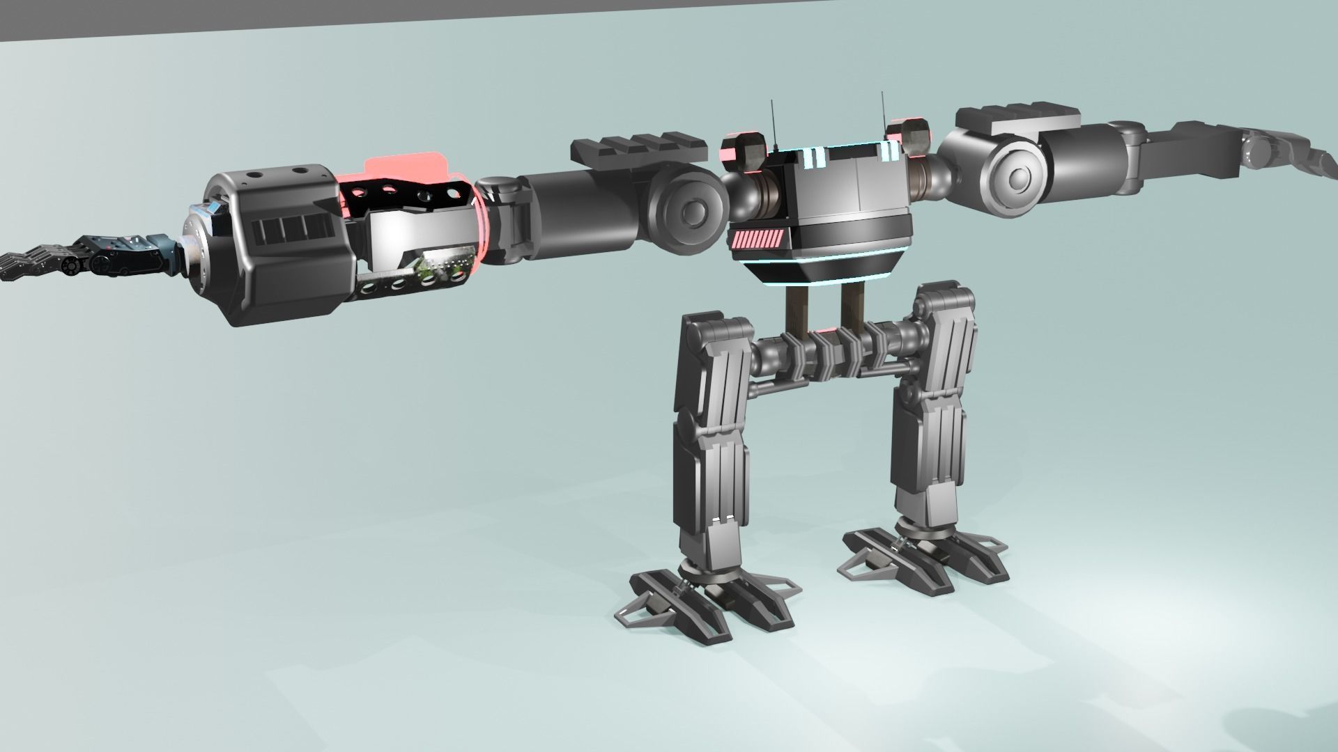 sci-fi robot model 3D model_3