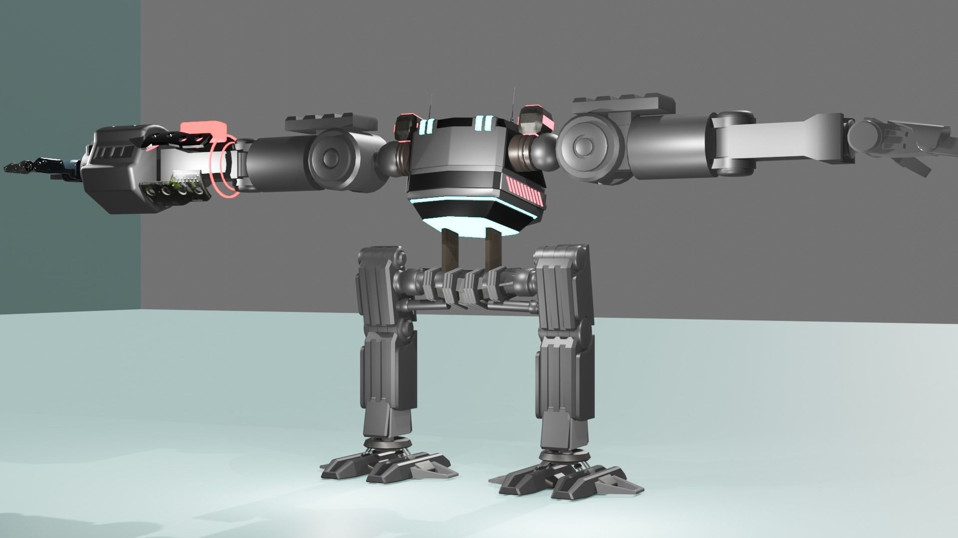 sci-fi robot model 3D model_4