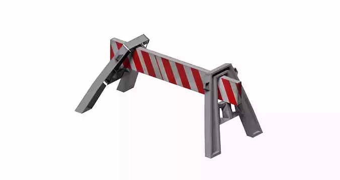 Red-white strip plastic barricade