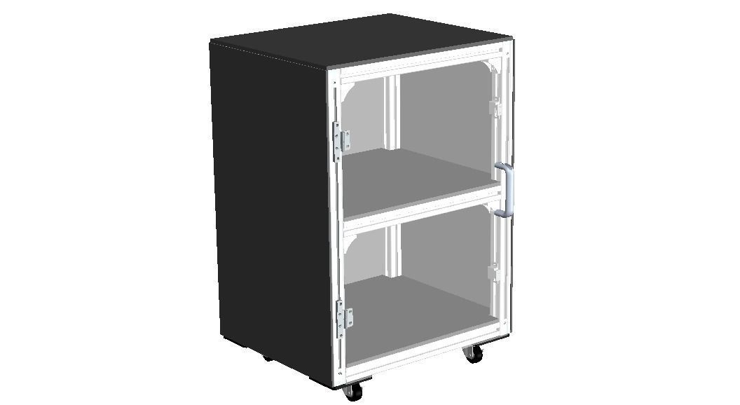 Industrial Aluminum Trolley - Enclosed 3D model_17