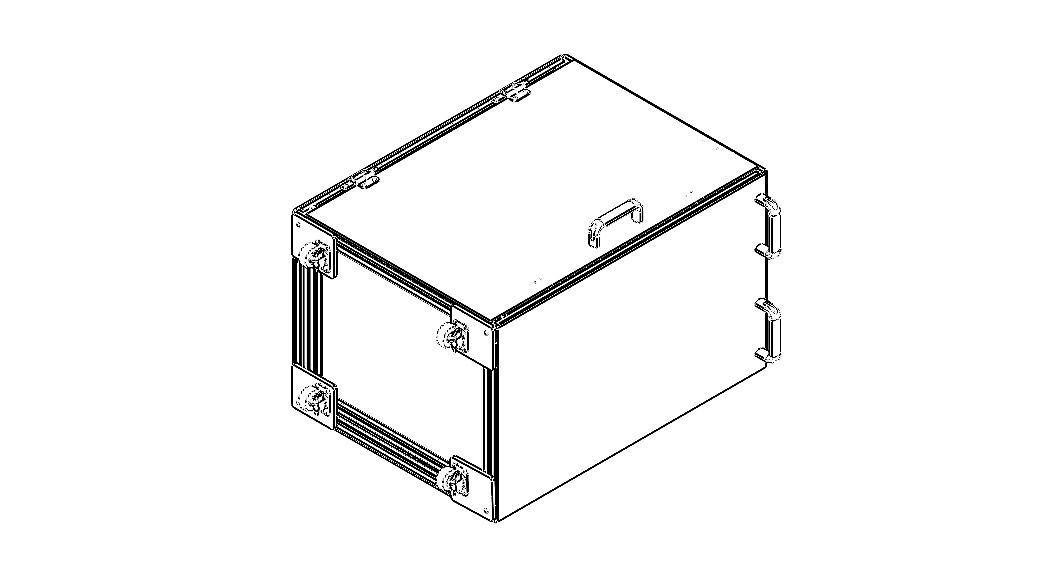 Industrial Aluminum Trolley - Enclosed 3D model_38