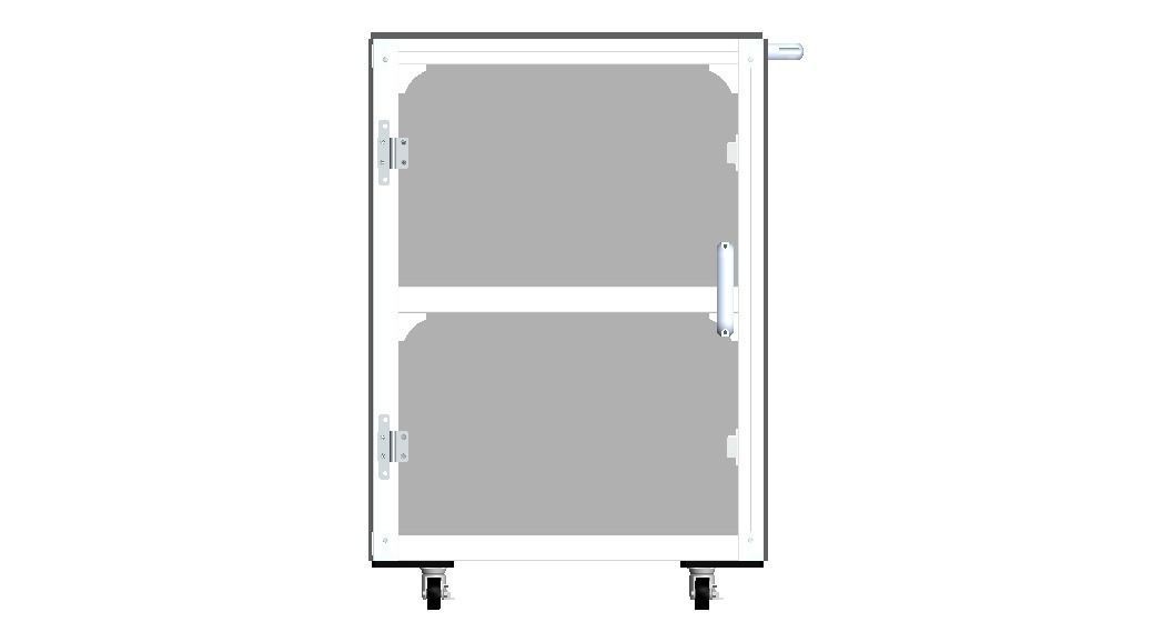 Industrial Aluminum Trolley - Enclosed 3D model_13
