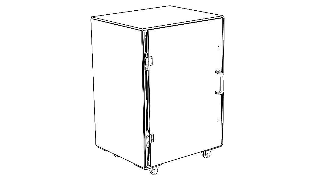 Industrial Aluminum Trolley - Enclosed 3D model_14