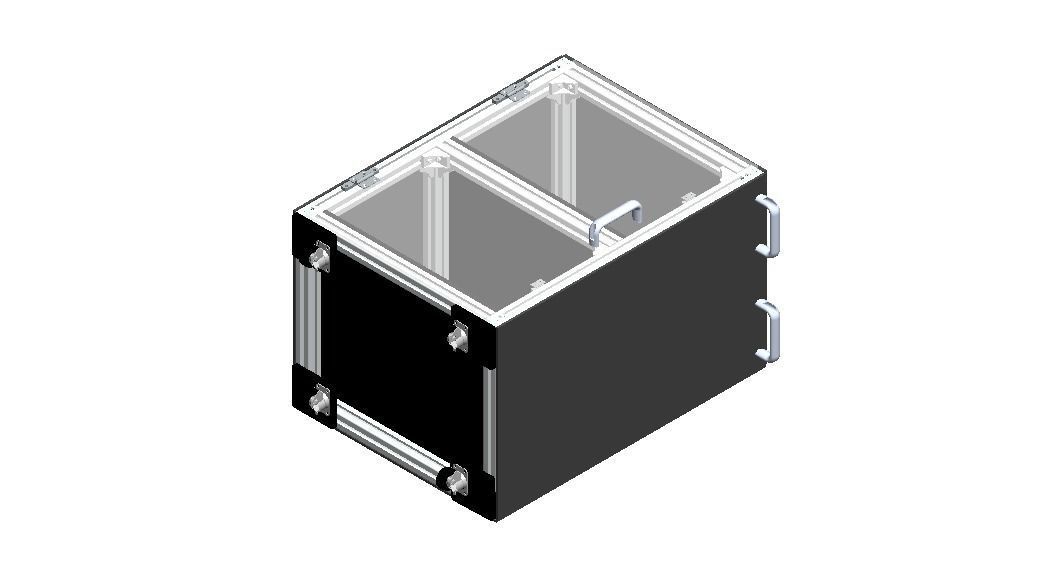 Industrial Aluminum Trolley - Enclosed 3D model_41