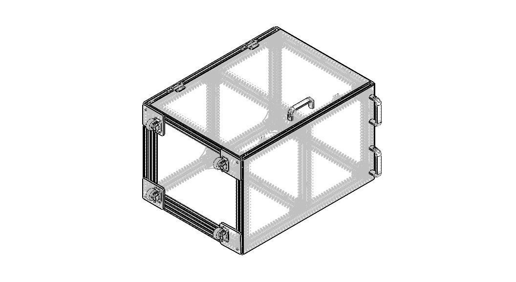 Industrial Aluminum Trolley - Enclosed 3D model_39
