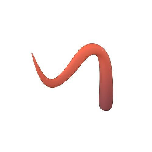Cartoon Tentacle V1 001 Low-poly 3D model