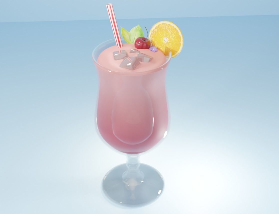 Juice glass 3D model_5