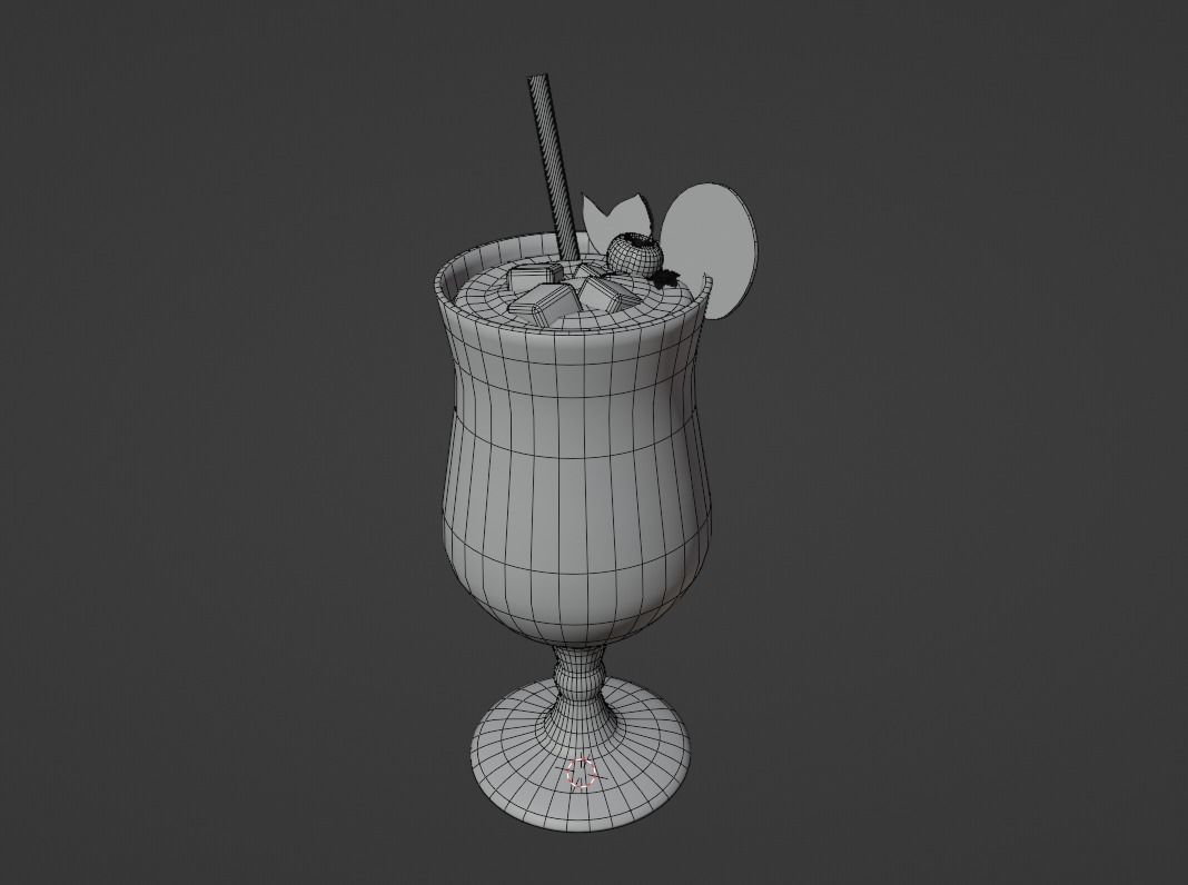 Juice glass 3D model_7