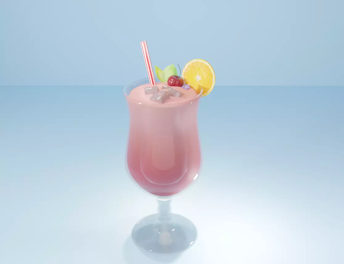 Juice glass 3D model_0