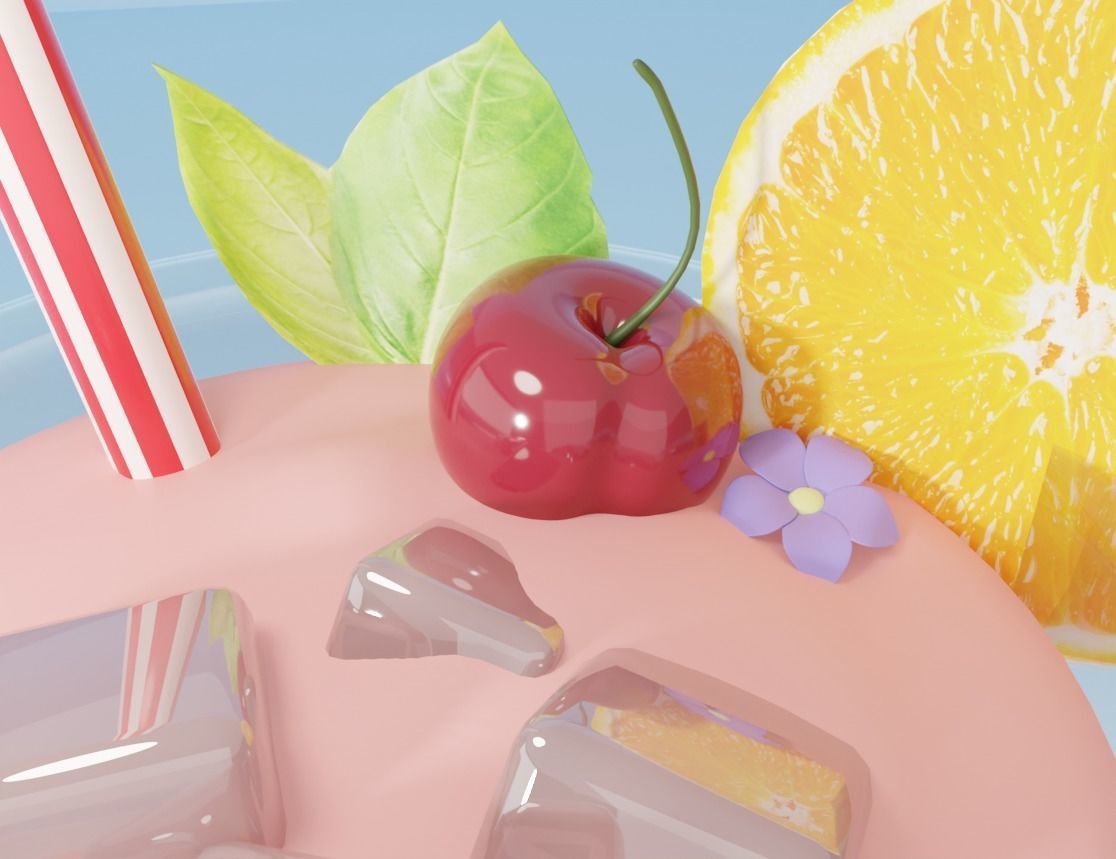 Juice glass 3D model_4