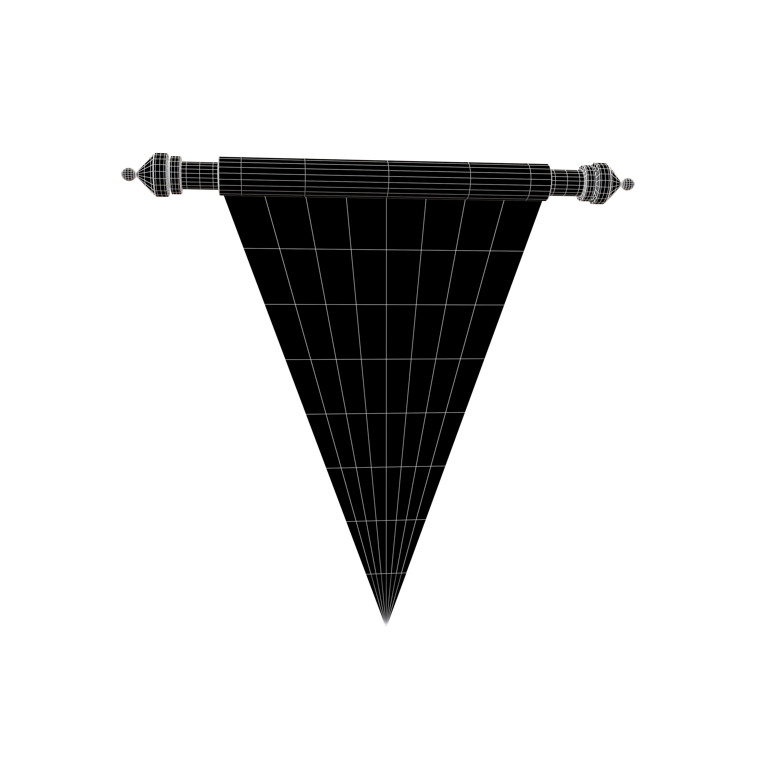 Pennant V2 002 Low-poly 3D model_4
