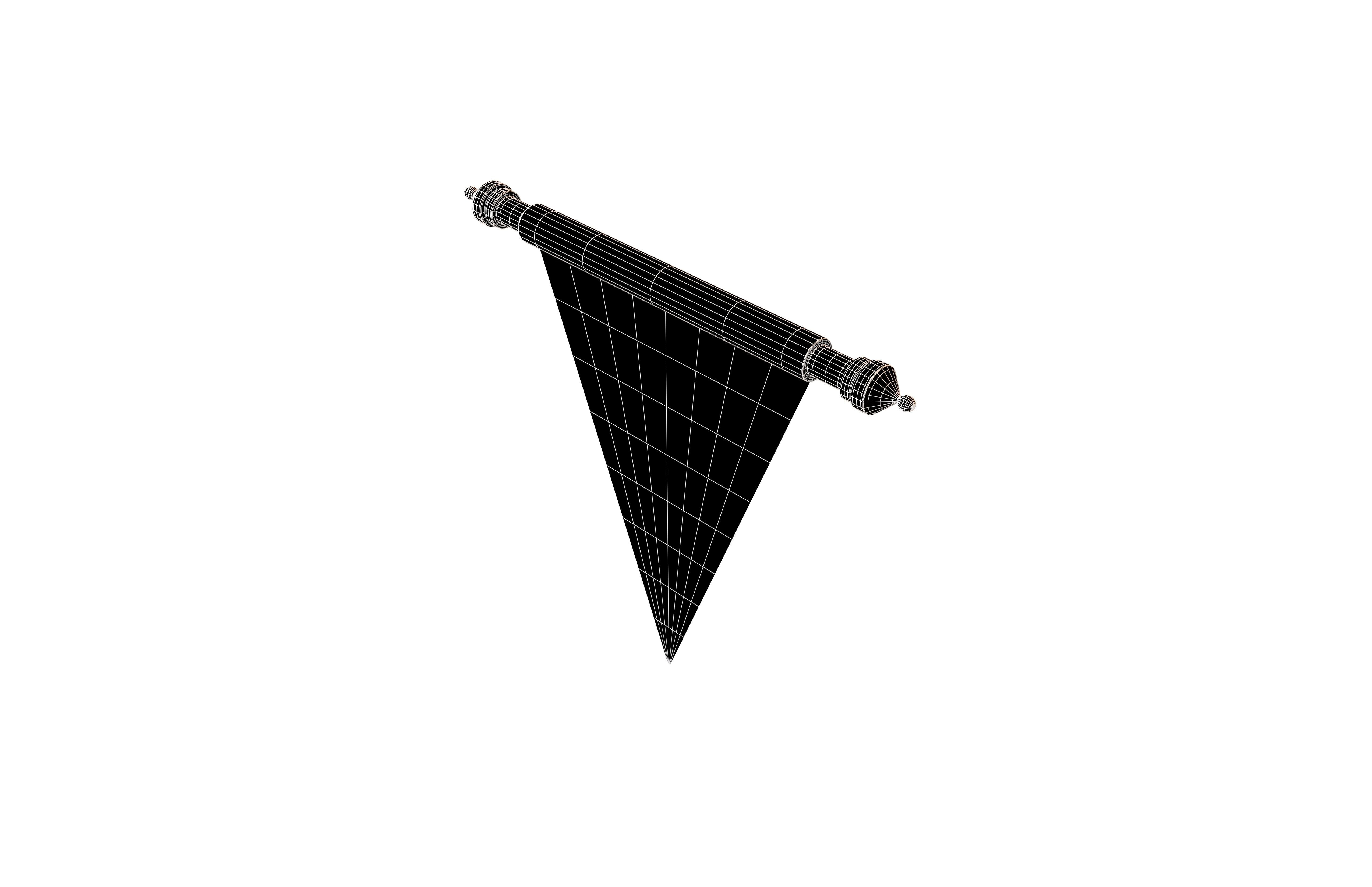 Pennant V2 002 Low-poly 3D model_7
