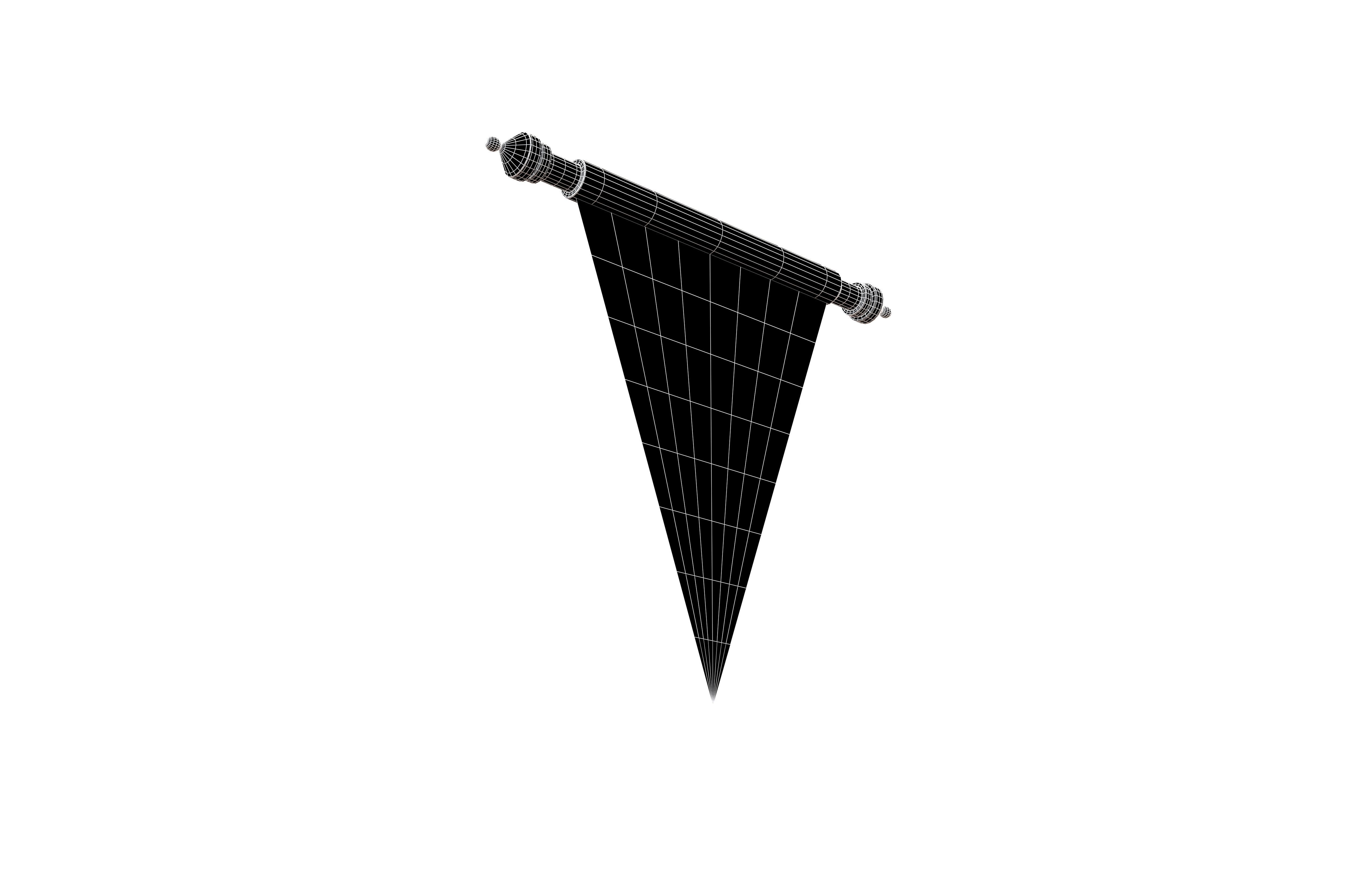 Pennant V2 002 Low-poly 3D model_6