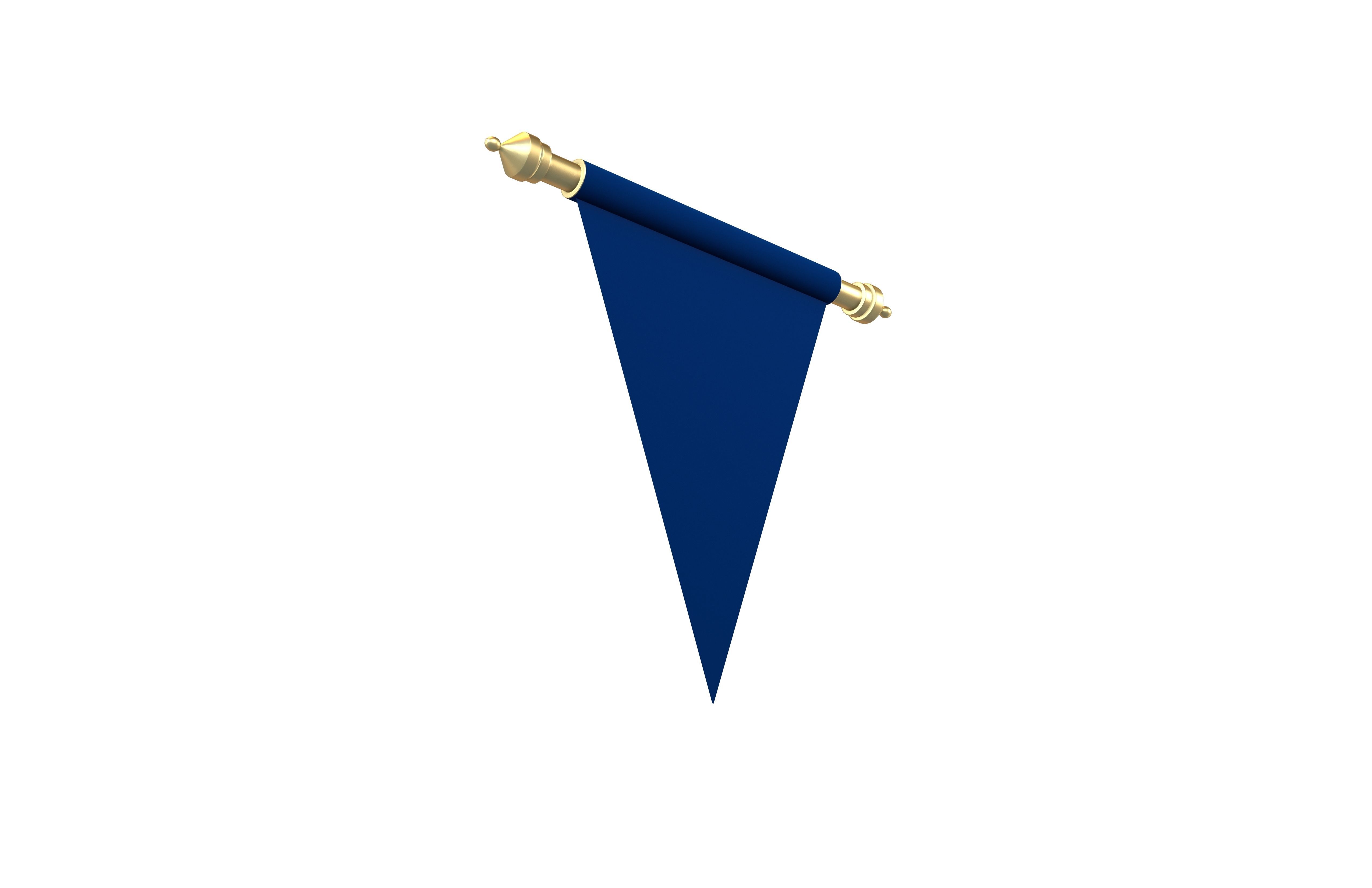 Pennant V2 002 Low-poly 3D model_2