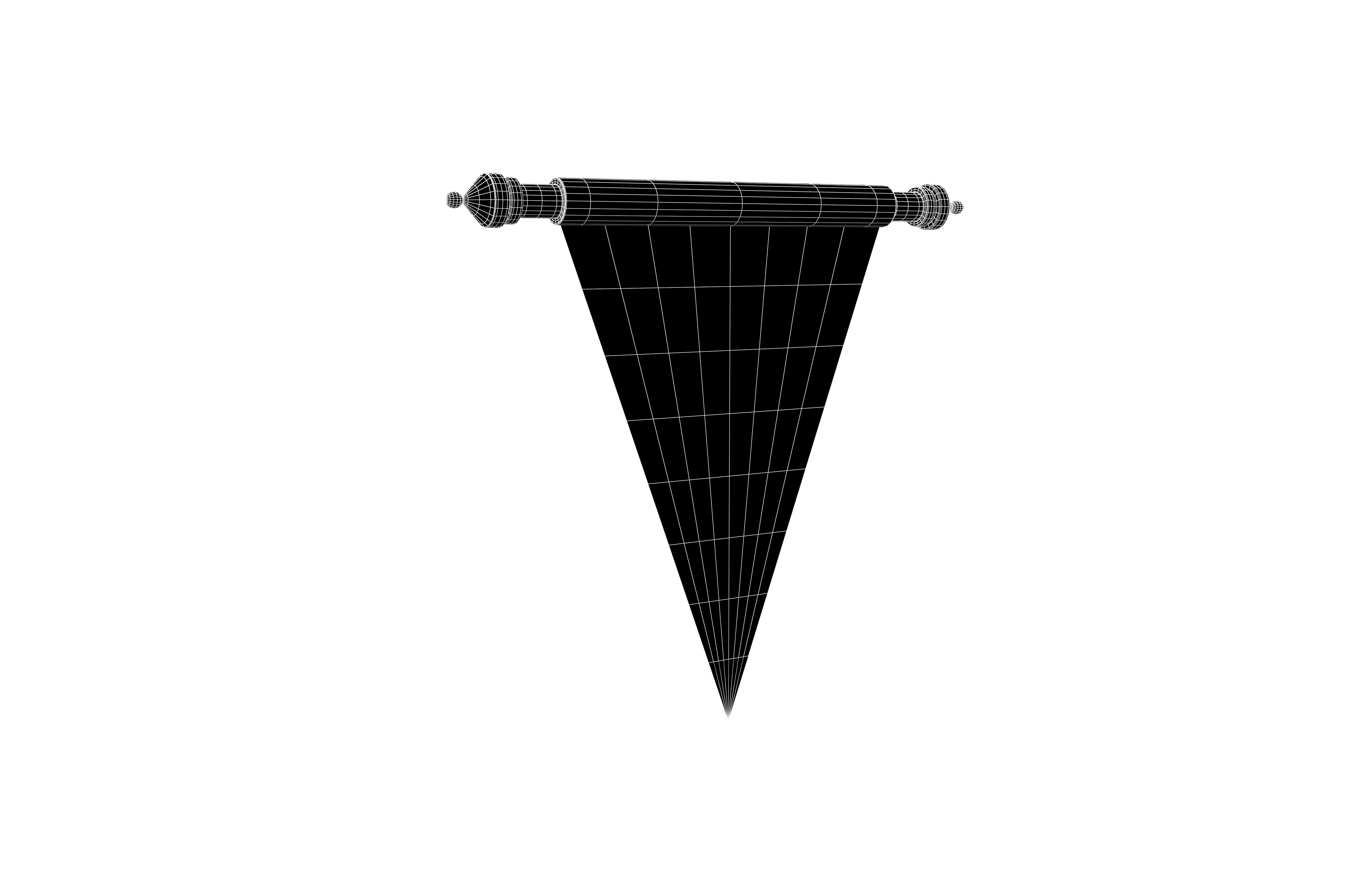 Pennant V2 002 Low-poly 3D model_5