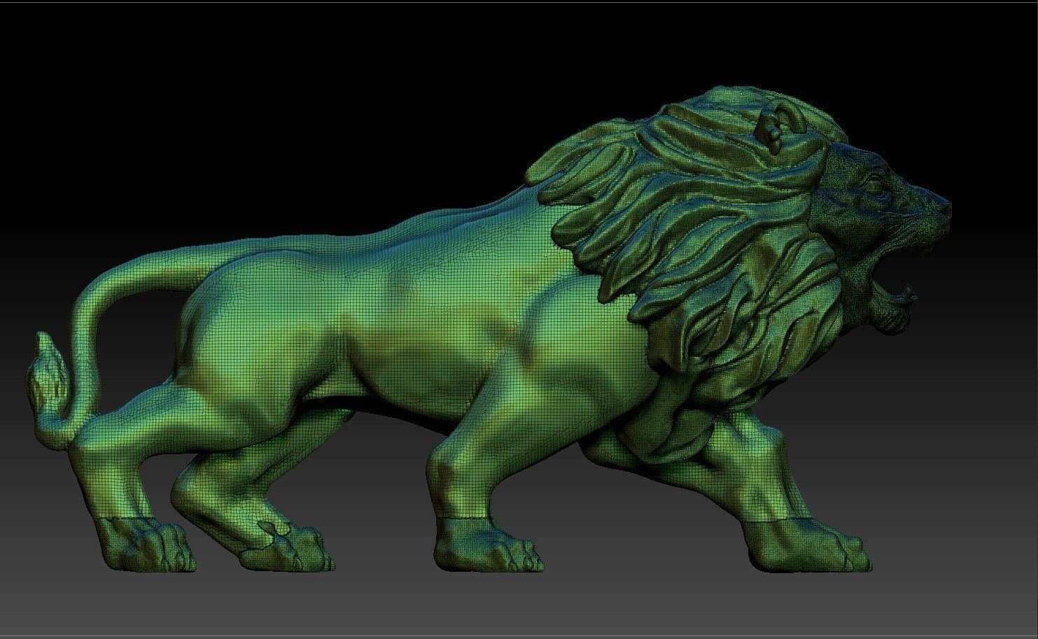 LION FULL 3D 3D print model_10