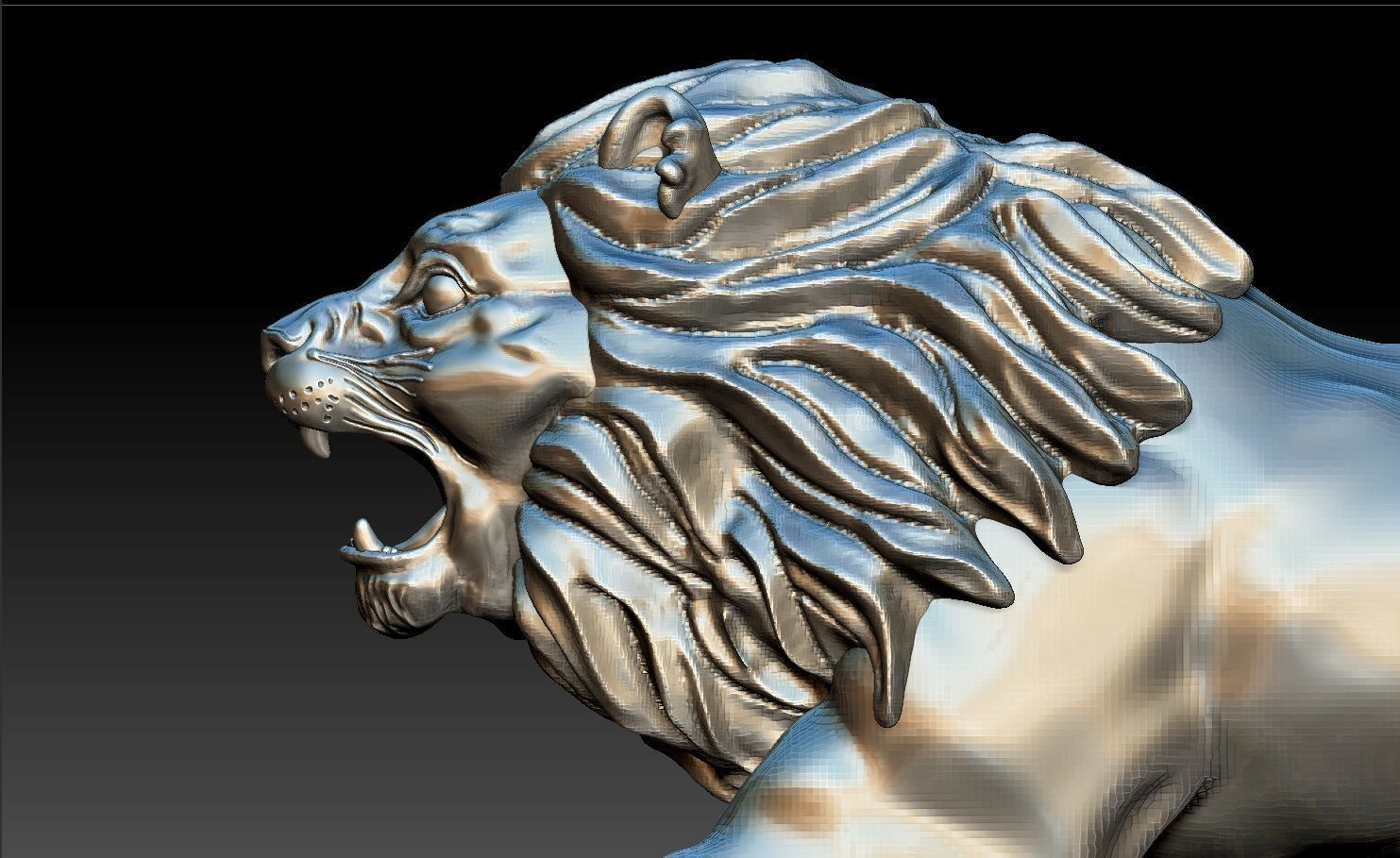 LION FULL 3D 3D print model_6